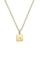 Diamore Collierkettchen »Viereck Anhänger Diamant (0.02 ct) 585er Gelbgold«