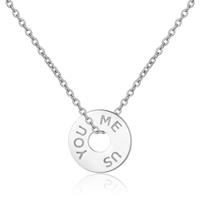 Ailoria Kette mit Anhänger »LOUNA Halskette mit runden Charm«, aus 925 Sterling Silver