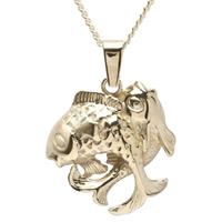 OSTSEE-SCHMUCK Kette mit Anhänger »Tierkreiszeichen Fische Gold 333/000,« (2-tlg)