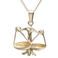 OSTSEE-SCHMUCK Kette mit Anhänger »Tierkreiszeichen Waage Gold 333/000,« (2-tlg)