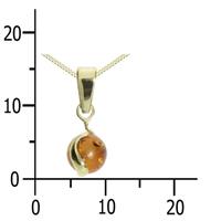 OSTSEE-SCHMUCK Kette mit Anhänger »Ina Gold 333/000 Bernstein« (2-tlg)