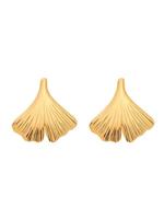 Adelia´s Paar Ohrstecker »Gold 14 k (585) Ohrringe - Ohrstecker«, Ginkoblatt 14 k 585 Gelbgold