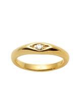 Adelia´s Kettenanhänger »Gold 14 k (585) Motiv - Anhänger«, Taufring 14 k 585 Gelbgold mit Diamant Ø 1.01 cm