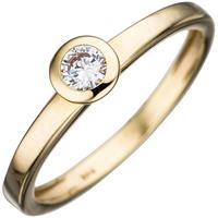 SIGO Damen Ring 333 Gold Gelbgold 1 Zirkonia Goldring