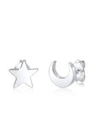 Elli Paar Ohrstecker »Basic Trend Astro Sterne Halbmond 925 Silber«