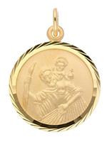 Adelia´s Kettenanhänger »Gold 14 k (585) Schmuck Medaille«, Christophorus 14 k 585 Gelbgold Ø 1.6 cm