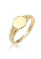 Elli Fingerring »Siegelring Royal Geo Basic Stilvoll 375 Gelbgold«