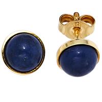 sigo Ohrstecker rund 333 Gold Gelbgold 2 Lapislazuli blau Ohrringe Goldohrstecker