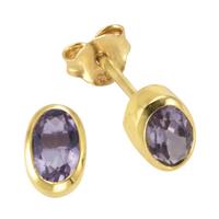 Vivance Ohrstecker »333/- Gelbgold mit Amethyst«