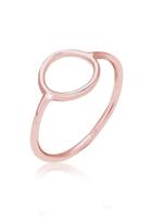 Elli Fingerring »Kreis Geo Design Stacking Basic Trend 750 Roségold«