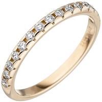 SIGO Damen Ring 585 Gold Gelbgold 15 Diamanten Brillanten Goldring Diamantring