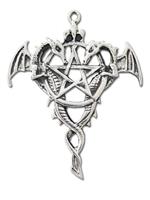 Adelia´s Amulett »Siegel der Hexerei (versilbert)«, Draco Pentagramm - Entdecken der Wahrhaftigkeit