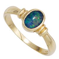 SIGO Damen Ring 585 Gold Gelbgold 1 Opal-Triplette Goldring