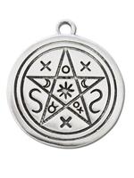 Adelia´s Amulett »Siegel der Hexerei (versilbert)«, Planeten Pentagramm - Verbindung mit der Erde und dem Geist