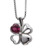 Schmuck-Elfe Kette mit Anhänger »Clover Heart« (inkl. Schmuckbox), 925 Silber