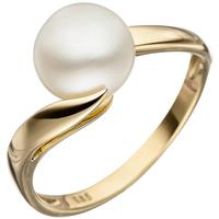 SIGO Damen Ring 585 Gold Gelbgold 1 Süßwasser Perle Perlenring Goldring