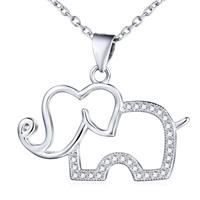 Schmuck-Elfe Kette mit Anhänger »Elefant geschwungen« (inkl. Schmuckbox), 925 Sterling Silber