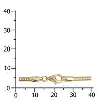 OSTSEE-SCHMUCK Silberkette »Schlange 2,4 mm Silber 925/000, vergoldet,« (1-tlg)