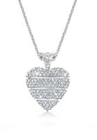 Elli Collierkettchen »Herz Liebe Swarovski Kristalle Lovely 925 Silber«