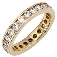 SIGO Damen Ring 333 Gold Gelbgold mit Zirkonia rundum Goldring