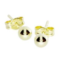 OSTSEE-SCHMUCK Paar Ohrstecker »Kugel 4 mm Gold 333/000,« (2-tlg)