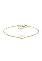 Elli Armband »Kreis Basic Geo Anhänger Armschmuck 375er Gelbgold«