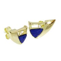 OSTSEE-SCHMUCK Paar Ohrstecker »Sigri Gold 333/000 Lapis/Zirkonia« (2-tlg)