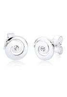 Elli Paar Ohrstecker »Spirale Swarovski Kristalle Funkelnd 925 Silber«, Spirale