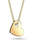 Elli, Halskette Herz Symbol Cut Out 925 Sterling Silber in gold, Schmuck für Damen