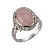 Zeeme Ring »925/- Sterling Silber Rosenquarz«