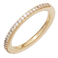 SIGO Damen Ring 585 Gold Gelbgold 26 Diamanten Brillanten 0,21ct. Goldring