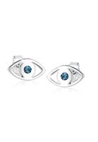 Elli Paar Ohrstecker »Evil Eye Schutzsymbol Swarovski Kristalle Silber«, Evil Eye