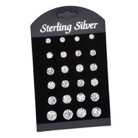 Vivance Ohrstecker »925/- Sterling Silber 12er-Set Zirkonia«