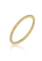 Elli Fingerring »Basic Twisted Gedreht Minimal Look 375 Gelbgold«