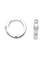 Adelia´s Paar Creolen »Silber 925 Sterling Silver Ohrringe - Creolen«, Herz 925 Sterling Silber mit Zirkonia Ø 1.38 cm