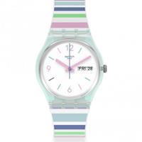 Swatch Originals Pastel Zebra Unisexuhr in Zweifarbig GL702