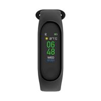 DENVER ELECTRONICS Denver BFH-240 Bluetooth Fitnessband für iOS und Android 0.96” TFT-Display Blutdruck- und Herzfrequenzmessgerät HR-Sensor IP67 Wasserdicht Schwarz BFH-240