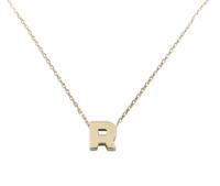 Christian Gouden ketting met r hanger