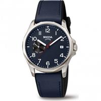 Boccia 3644-02 Herrenuhr Titan Schwarz / Blau