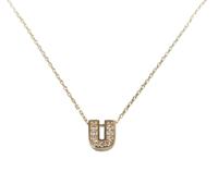 Christian Gouden ketting met u zirkonia hanger