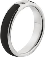 Unknown Melano Twisted Tracy resin ring - dames - stainless steel+ black resin - 5mm - maat 16.25