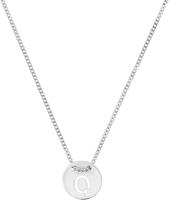Unknown The Fashion Jewelry Collection Ketting Letter Q 1,3 mm 41 + 4 cm - Zilver