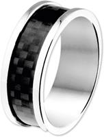 Unknown The Jewelry Collection For Men Ring Carbon - Staal Ringmaat: 19.00 mm / maat 60