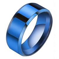 LGT JWLS Heren ring Titanium Blauw 8mm-23mm