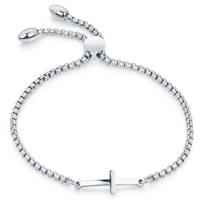 cillajewels Cilla Jewels Dames Armband met Schuifsluiting en Kruis Zilver