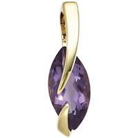 sigo Anhänger 585 Gold Gelbgold 1 Amethyst lila violett Goldanhänger