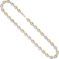 SIGO Halskette Kette 585 Gold dreifarbig tricolor 45 cm Goldkette Karabiner