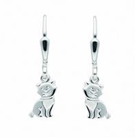 Adelia´s Paar Ohrhänger »925 Silber Ohrringe / Ohrhänger Katze«, Silberschmuck für Damen