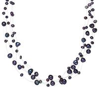 Valero Pearls Parel ketting Gekweekte zoetwaterparels Gekweekte zoetwaterparels in Blauw