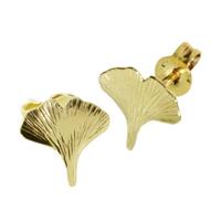 OSTSEE-SCHMUCK Paar Ohrstecker »Ginkgoblatt Gold 333/000,« (2-tlg)